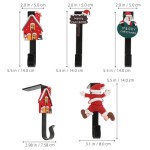 4 Pieces Non-Slip Metal Christmas Stocking Holders for Mantel